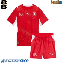 Maglie da calcio Svizzera Prima Maglia Bambino Mondiali 2026  Manica Corta + Pantaloni corti)